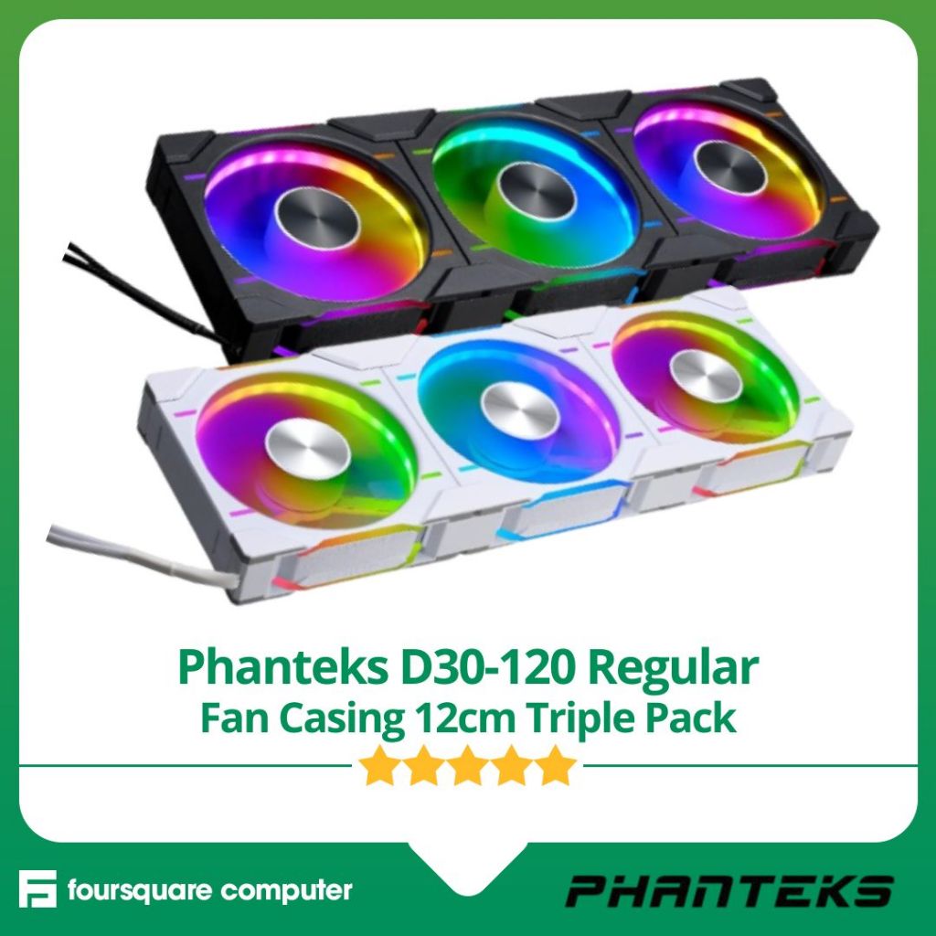 Phanteks D30 -120 Regular Fan Casing 12cm Triple Pack