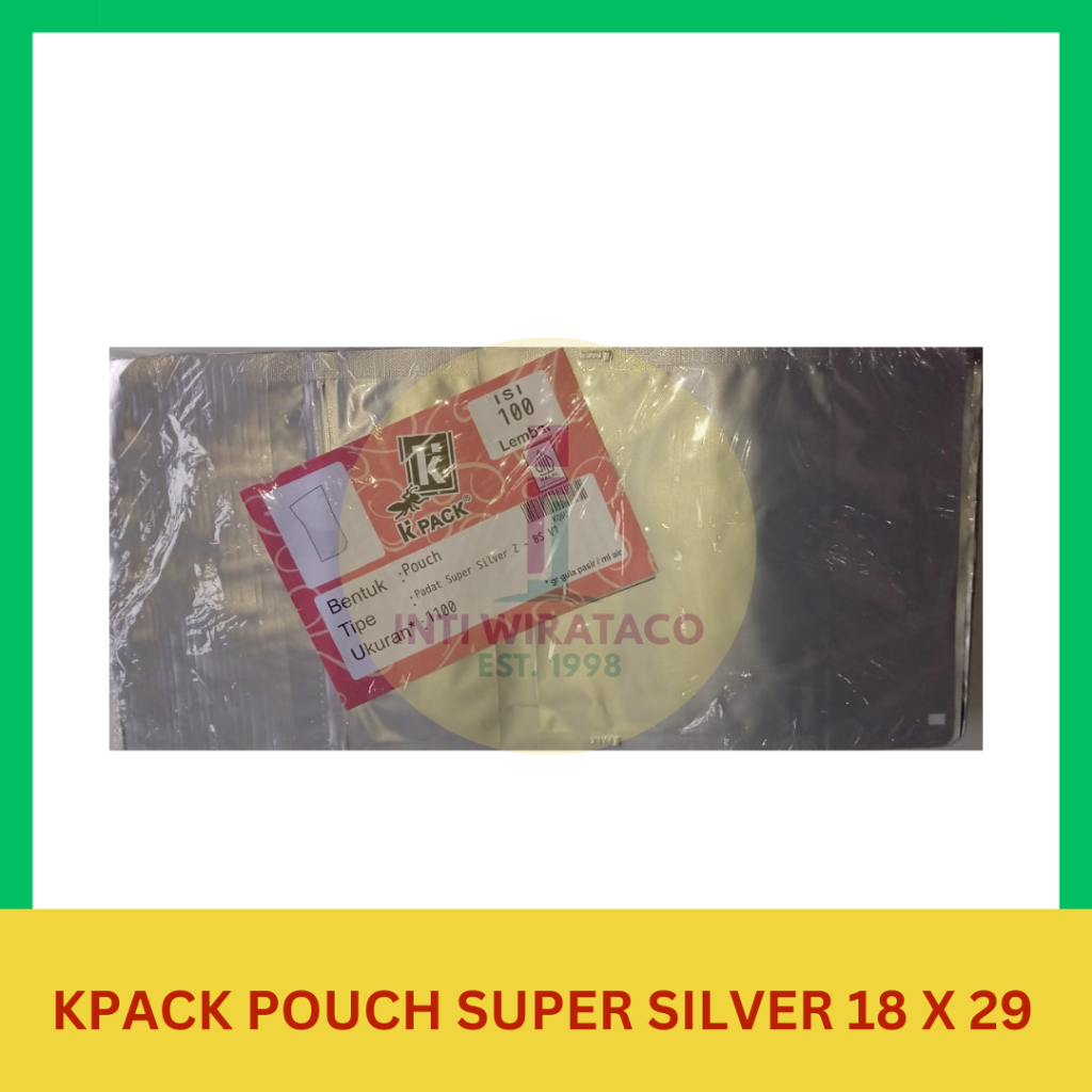 KPACK POUCH SUPER SILVER/KPACK- 18X29