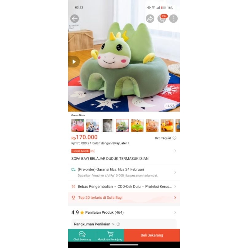 SOFA BAYI BELAJAR DUDUK