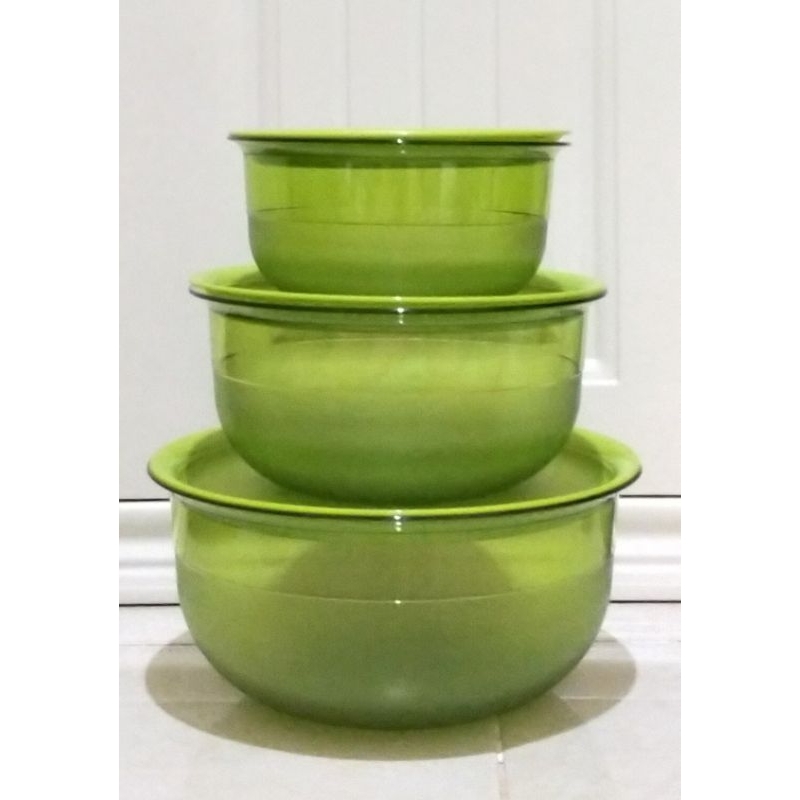 Table Collection Set Green (3) / Tupperware Bowl