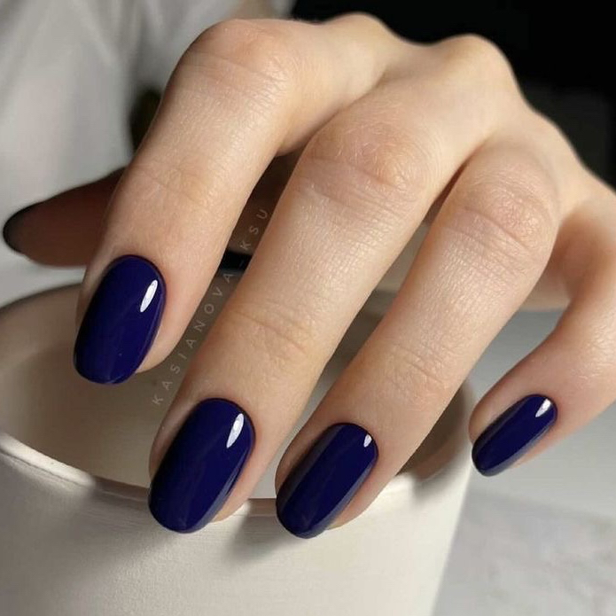 Classic Navy Press On Nails
