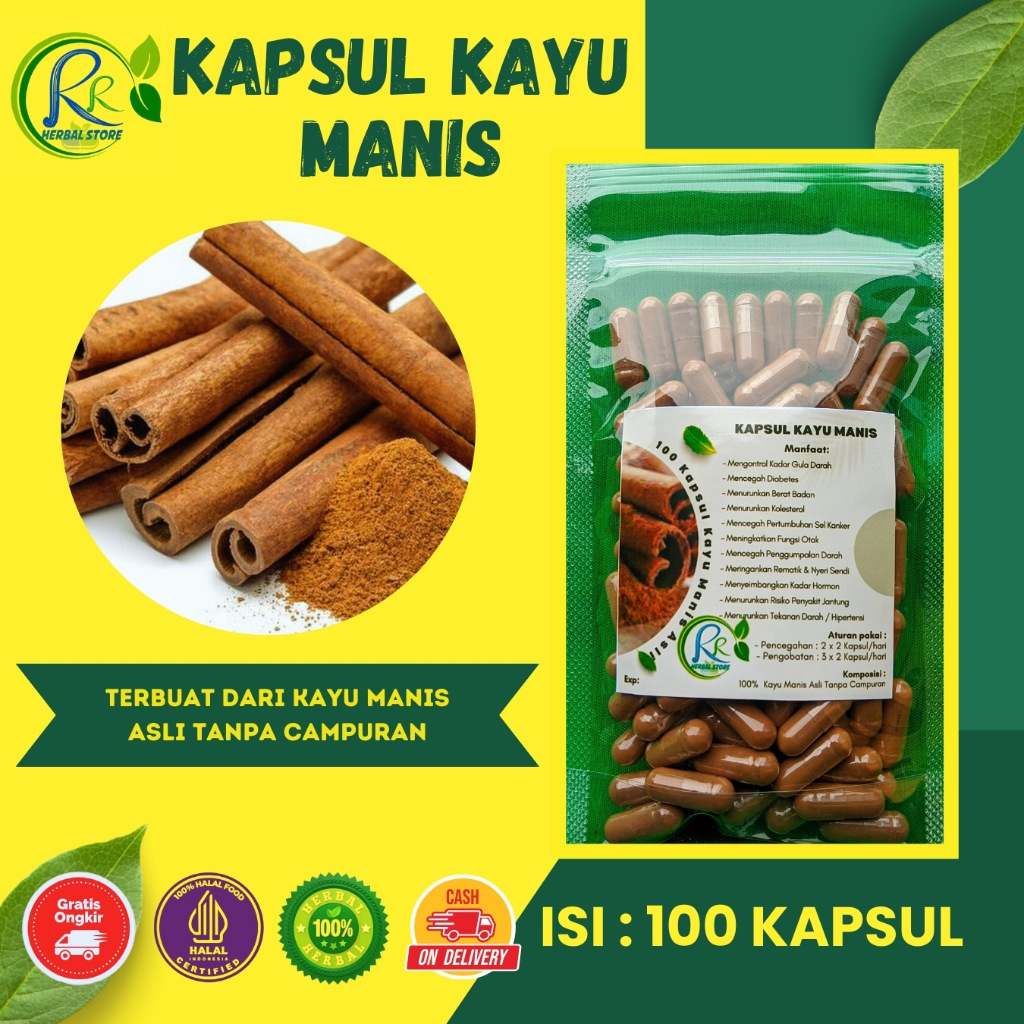 100 Kapsul Kayu Manis Herbal