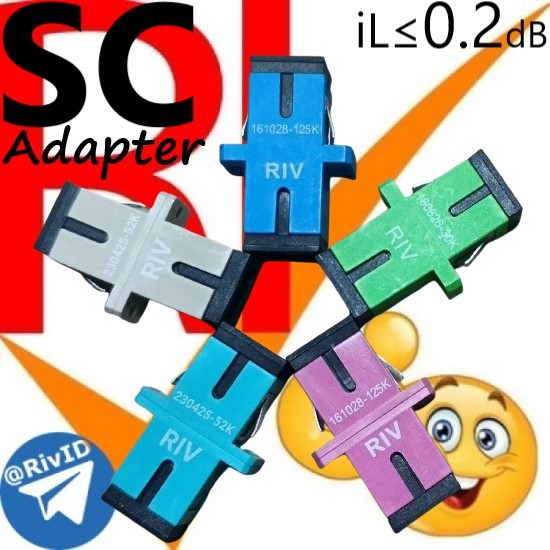 50 Adapter Adaptor SC APC UPC Simplex Fiber Optic Single Mode