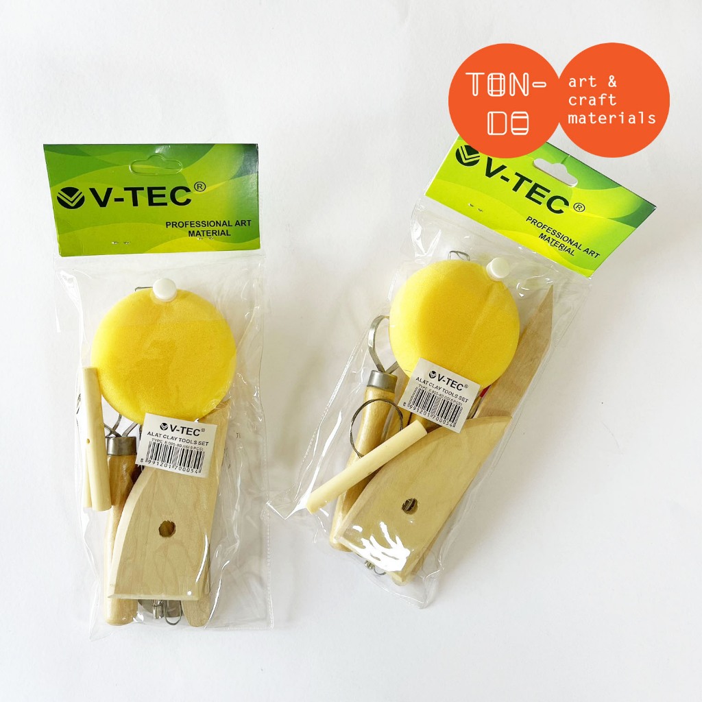V-TEC ALAT CLAY TOOLS SET TYPE : E 005-8B ( ISI 8 PCS )