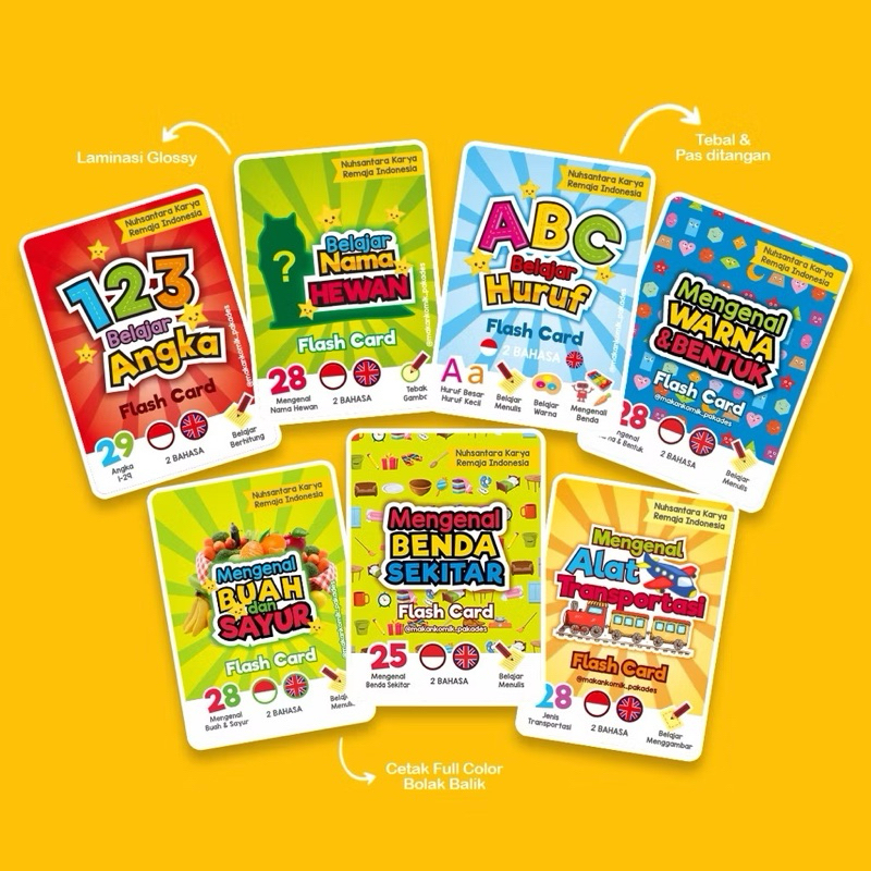 flash card edukatif