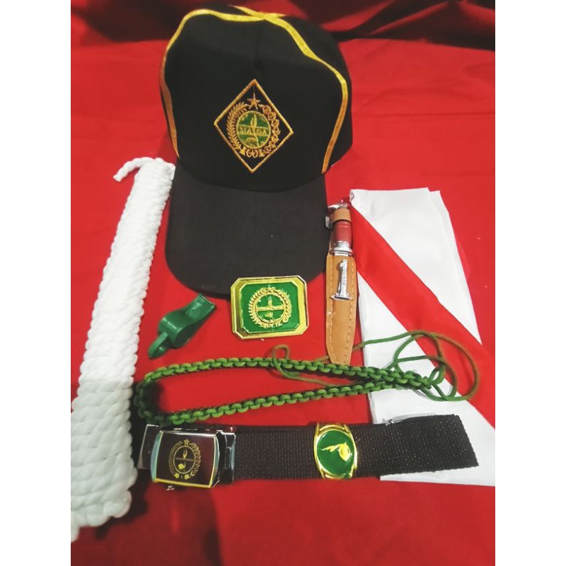 set atribut lengkap siaga putra putri sd