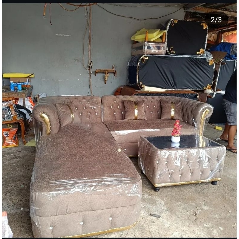 sofa minimalis L cantik