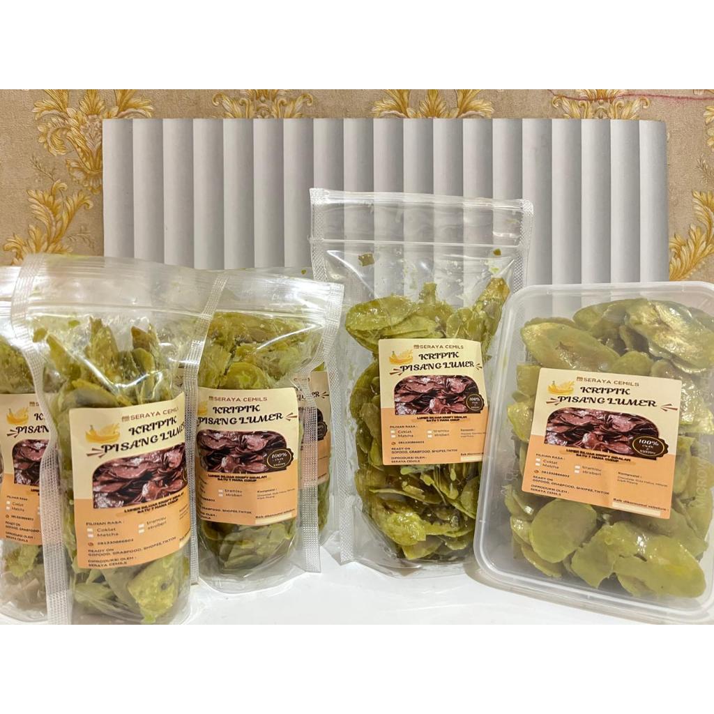 kripik pisang lumer matcha