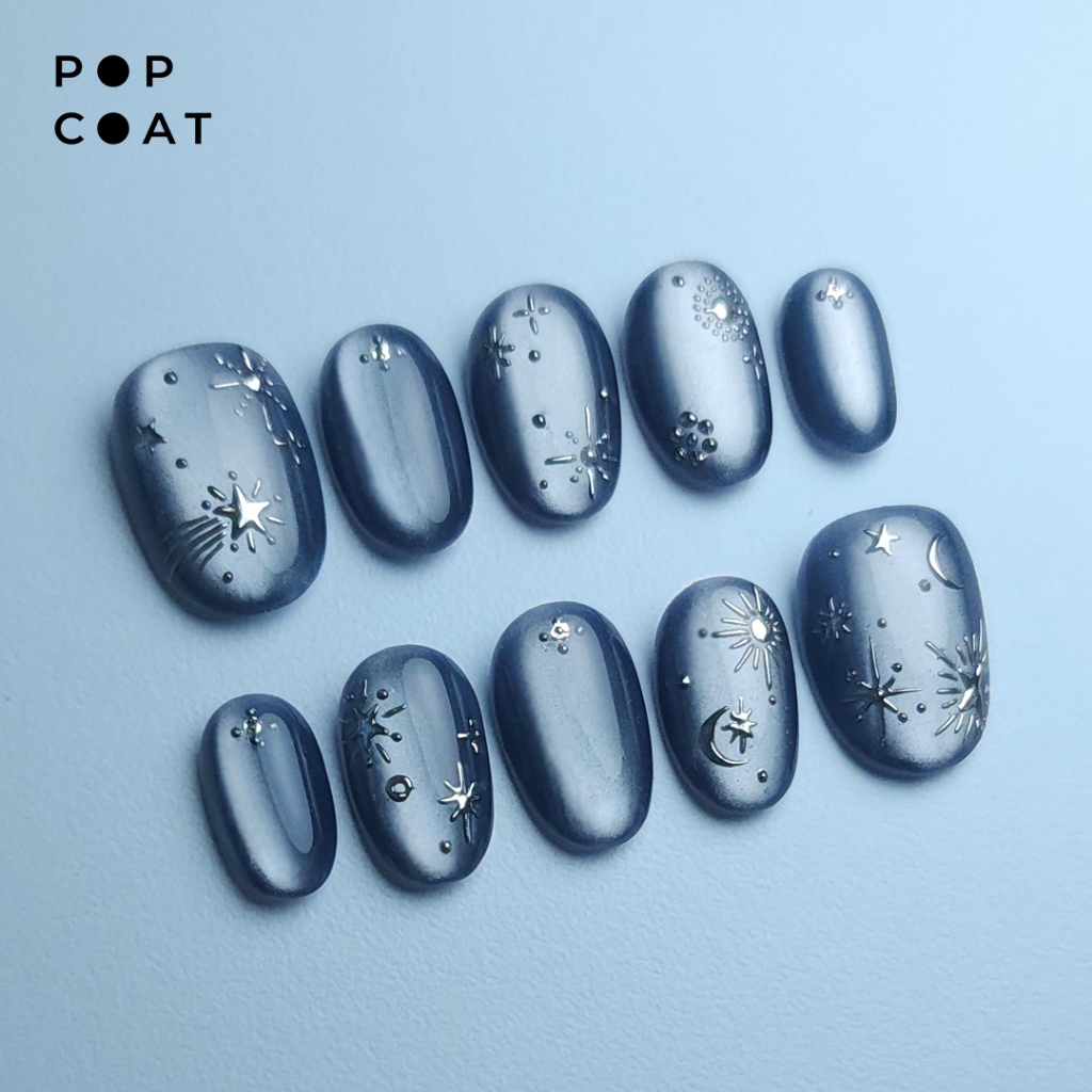 MIDNIGHT TWINKLE | PRESS ON NAILS BY POPCOATNESSA