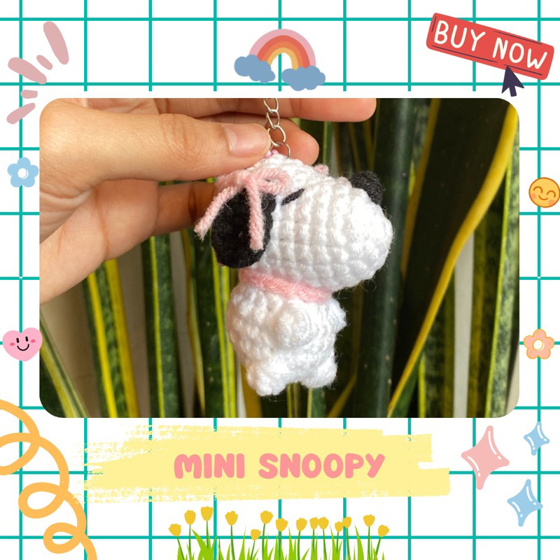 Crochet Keychain Mini Snoopy