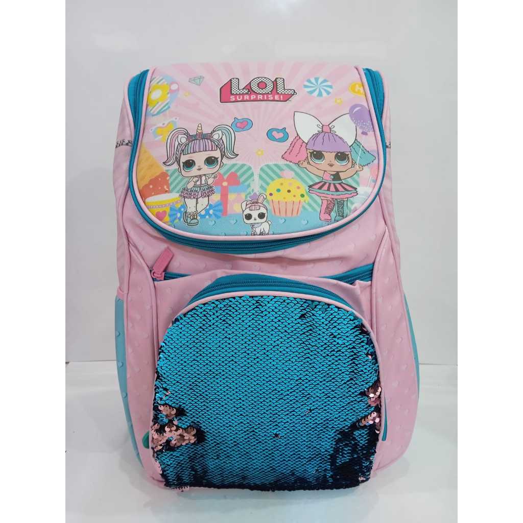 Tas Ransel SD Sequin 17 inch model Tutup