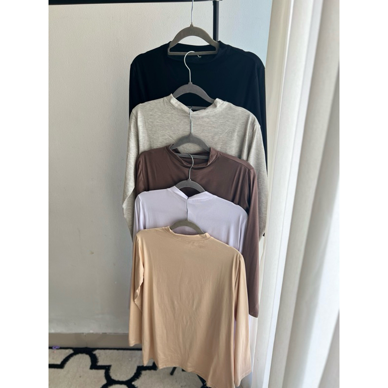 Basic Long Sleeve/ Basic Tee Mhbysal Myhijablist / Manset Lengan Panjang