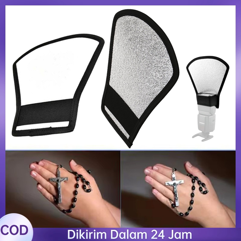 2in1 Silver Difuser Light Diffuser Universal Reflector Diffuser Reflektor Diffuser Lembaran Reflektif Diffuser Lighting Reflektor