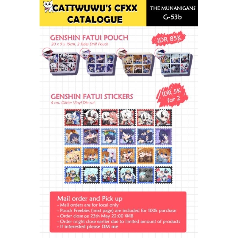 Order paket pouch + sticker