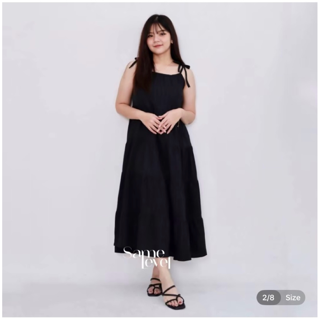 black midi dress