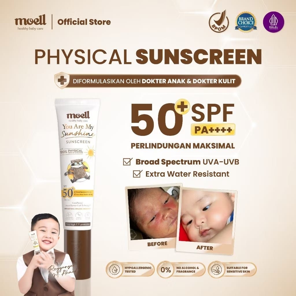 Moell Sunscreen SPF 50+ PA++++ Netto 30gr