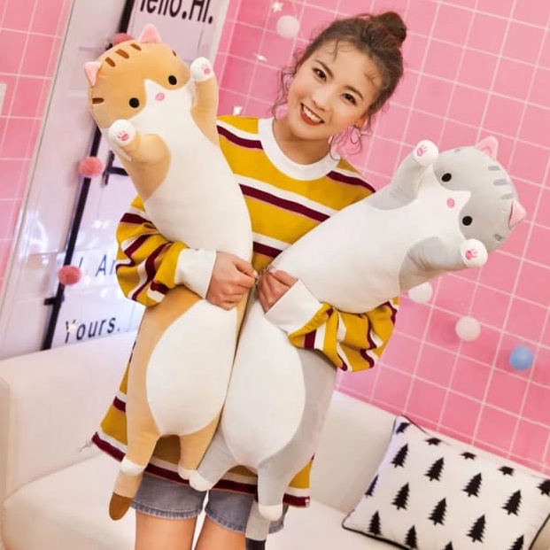 KODE G24U Boneka Guling Kucing Boneka Kucing Import Murah 6 cm