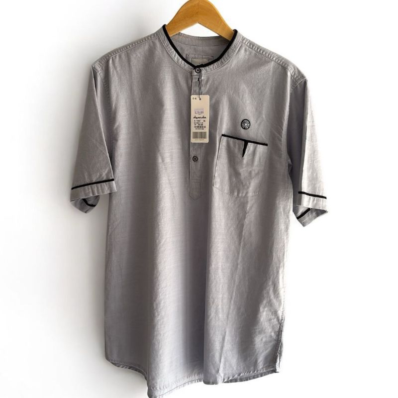 BAJU KOKO PENDEK GREY