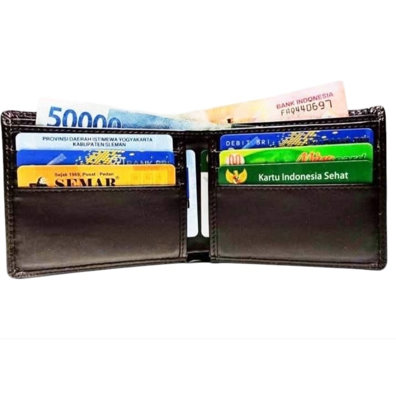 Dompet Pria Kulit Sapi Asli Tanpa Kain