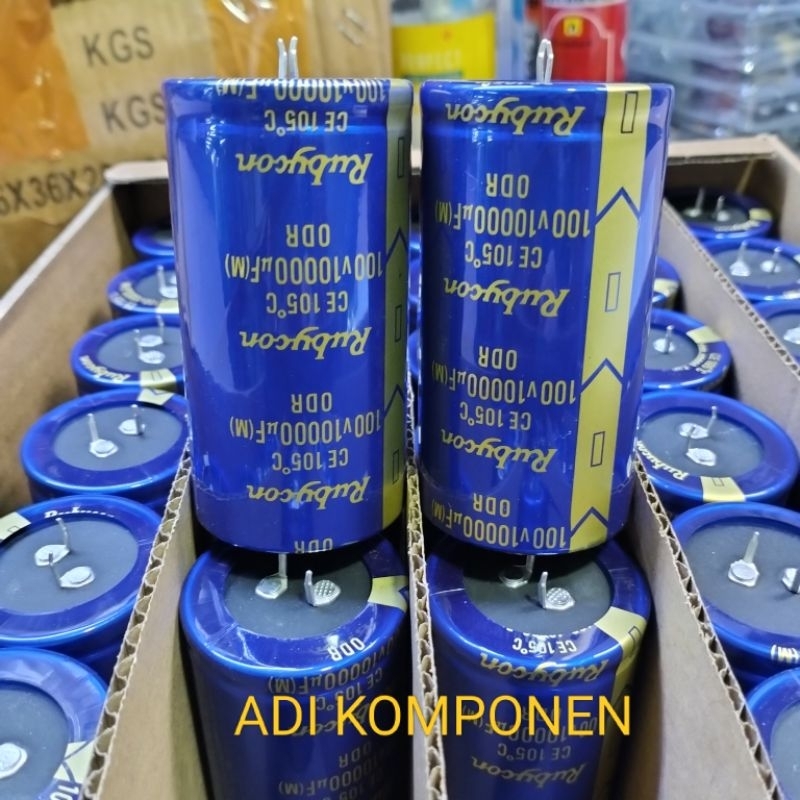 ELCO 10.000 UF 100 V RUBYCON ODR BIRU