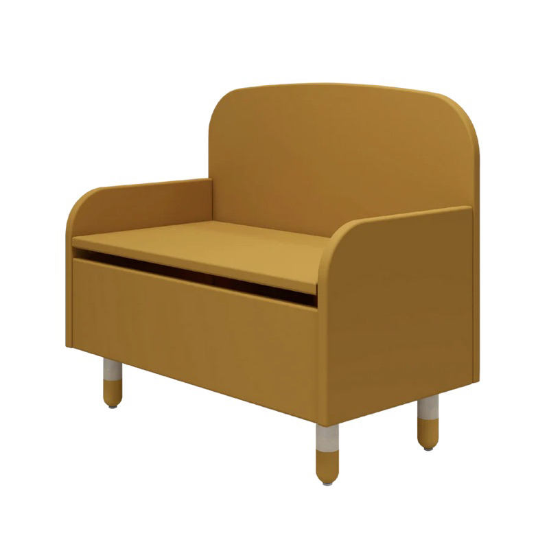 Storage bench with back rest