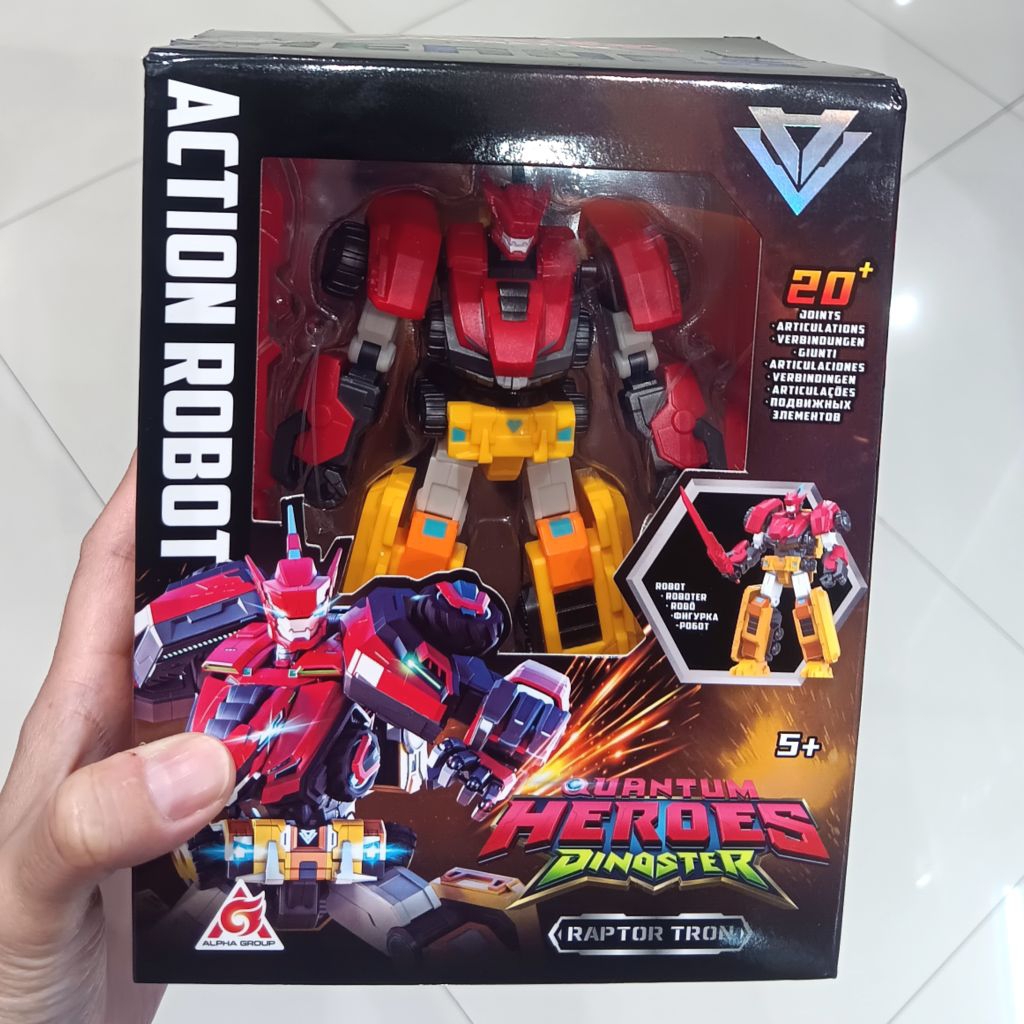 FIGURE ROBOT QUANTUM HEROES DINOSTER RAPTOR TRON