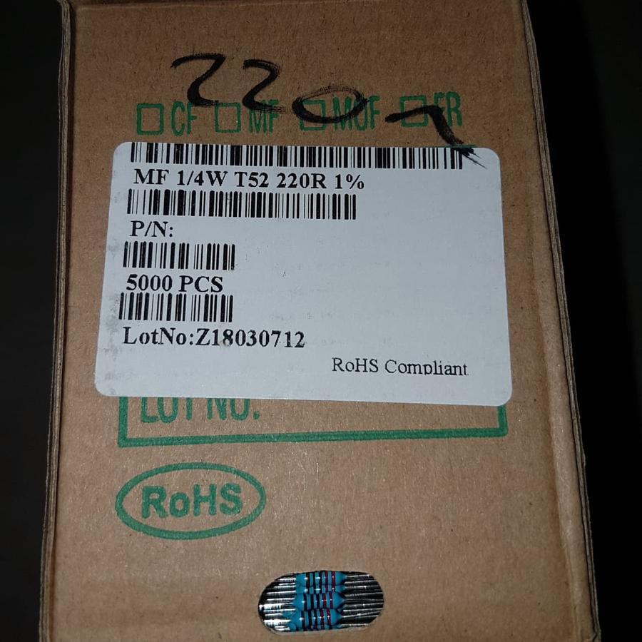 Resistor 220 Ohm 1/4W 1% MF