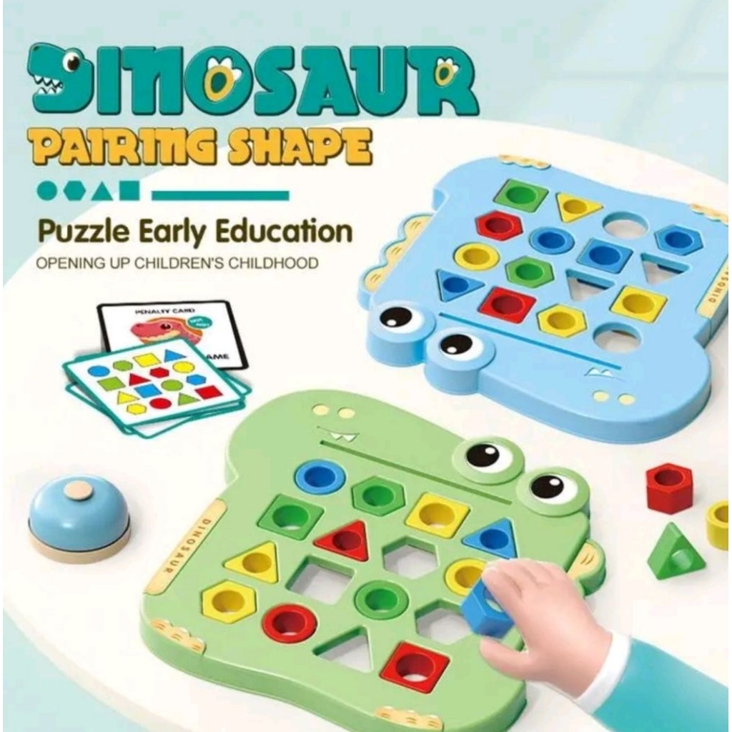 MAINAN DINOSAUR PAIRING SHAPE MAINAN EDUKASI