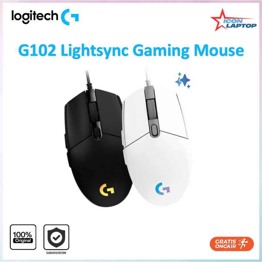 Logitech G102 Mouse Gaming Wired RGB Lightsync