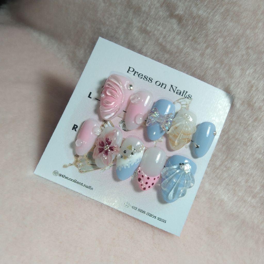 Press On Nails Tema Pantai