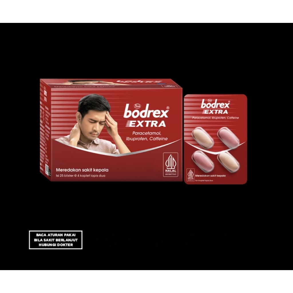 BODREX EXTRA BOX ISI 100 TABPET OBAT SAKIT KEPALA