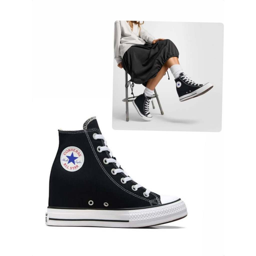 SEPATU CTAS WEDGE HI BLACK BASIC A11909C