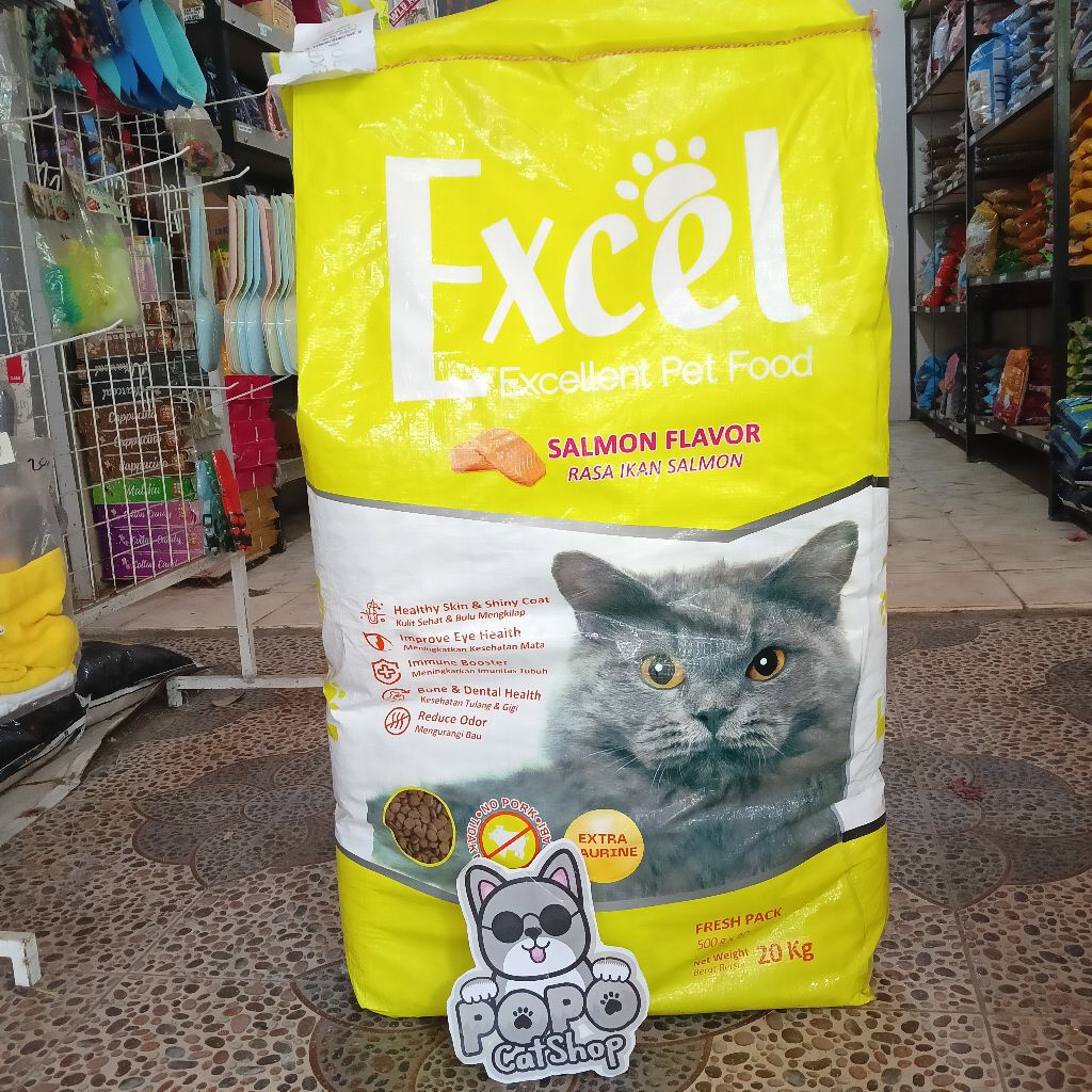 makanan kucing excel salmon 20kg