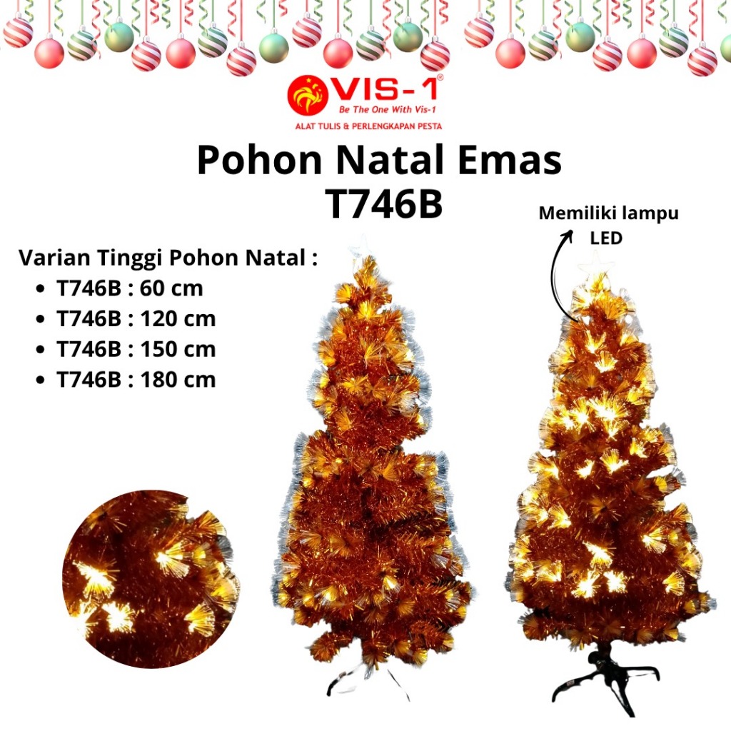Pohon Natal Emas T746B