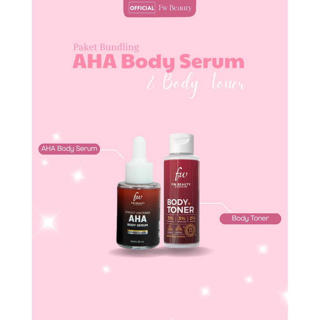 bundle AHA 30ml dan toner FW BEAUTY