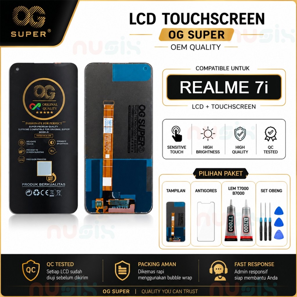 Lcd Touchscreen REALME 7i OG SUPER Fullset Layar Sentuh
