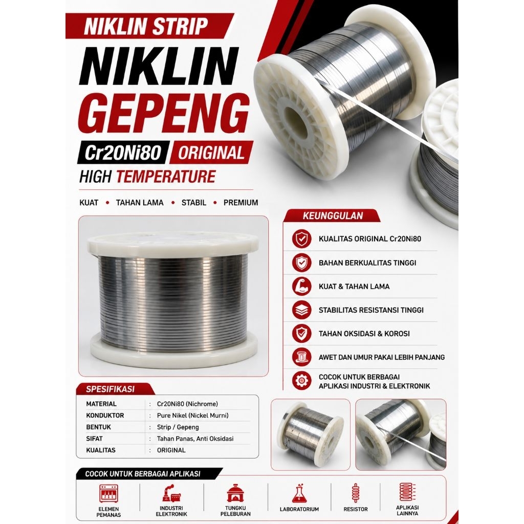 Niklin Strip I niklin Strip I 0.1 x 2 mm