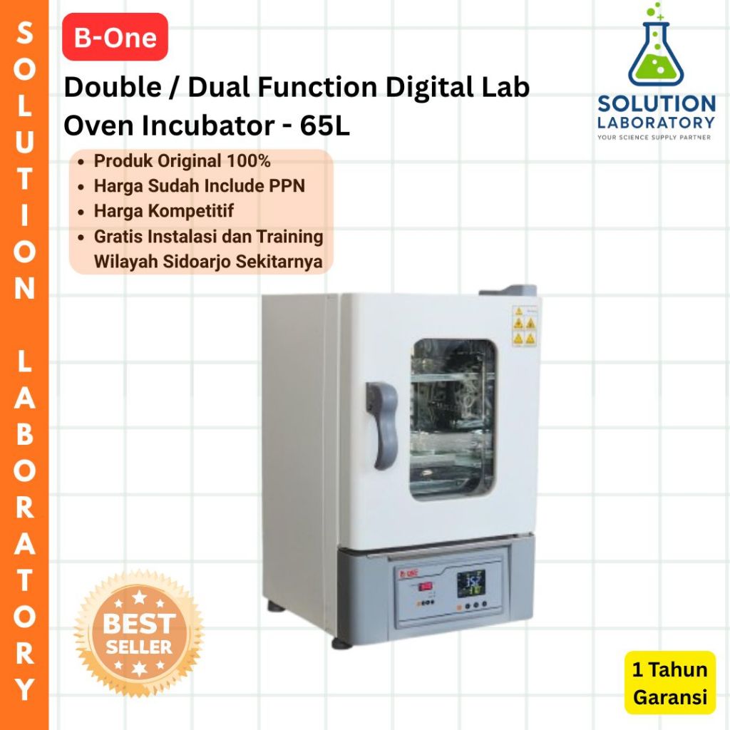 Double / Dual Function Digital Lab Oven Incubator - 65L B-One