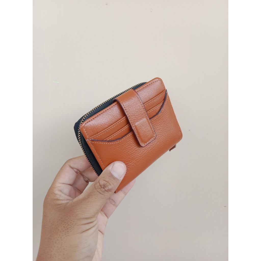dompet kartu kulit domba