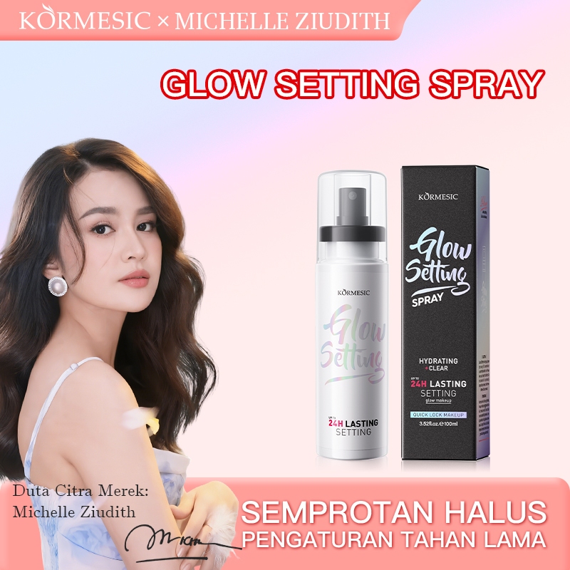 Glow Setting Spray Kormesic BPOM#24H Lasting Setting
