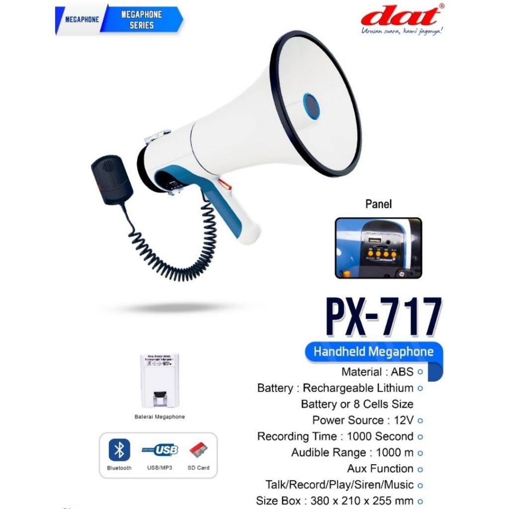 DAT HANDHELD MEGAPHONE PX-717
