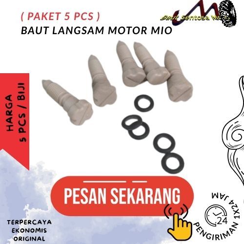 ( PAKET 5 PCS ) Baut Langsam Motor Mio