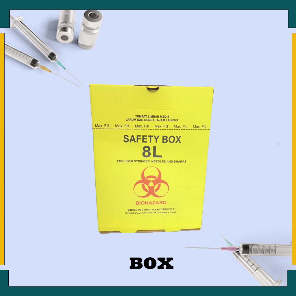 Safety box 8 liter Biohazard