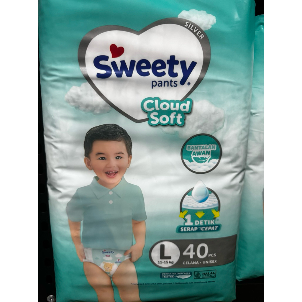 SWEETY  CLOUD SOFT SILVER PANTS L 40pcs