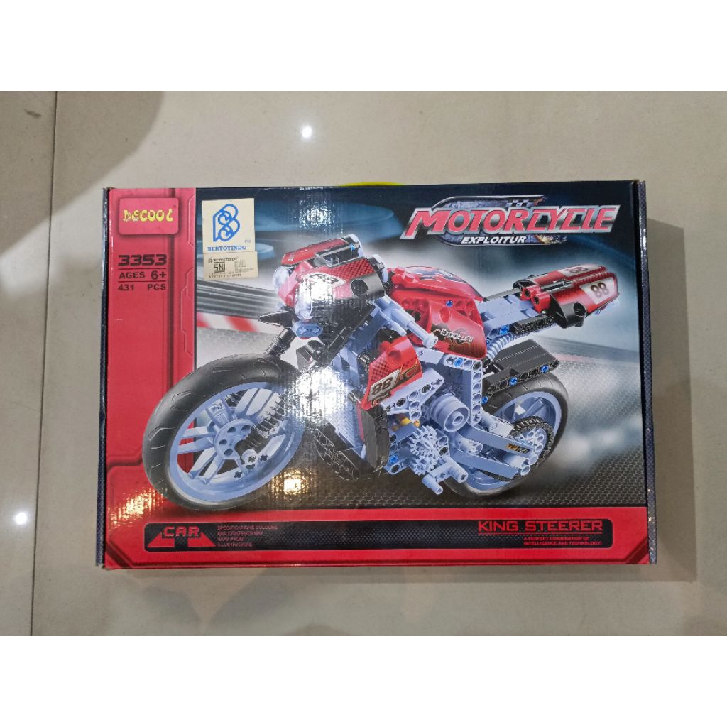 Set blok bangunan Decool 3353 King Steerer Motorcycle Exploitur