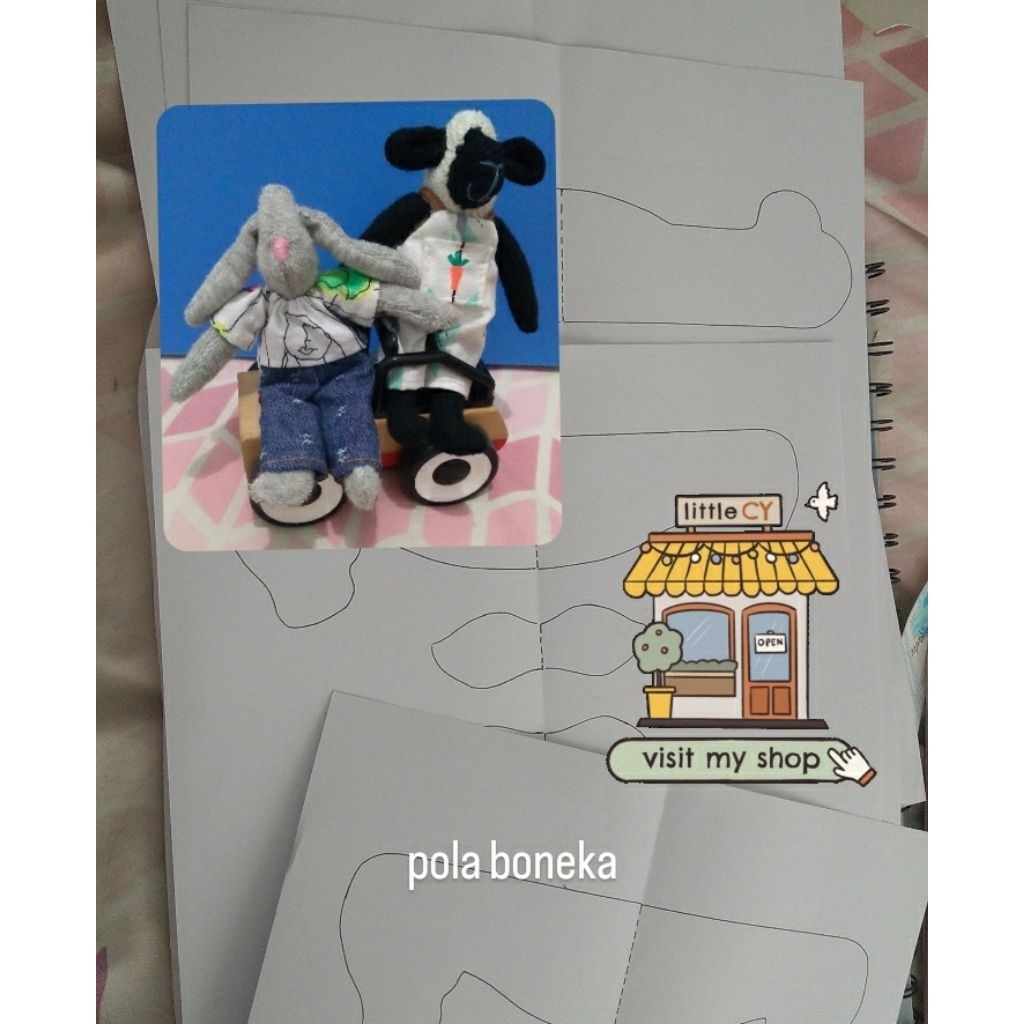 pola boneka doodle