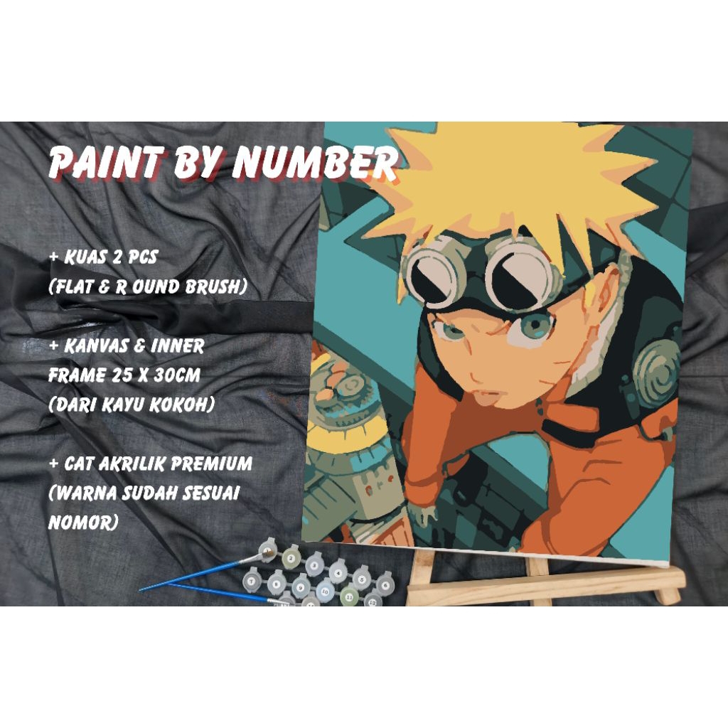 DIY Paint by Number Kit | Naruto | 25x30cm