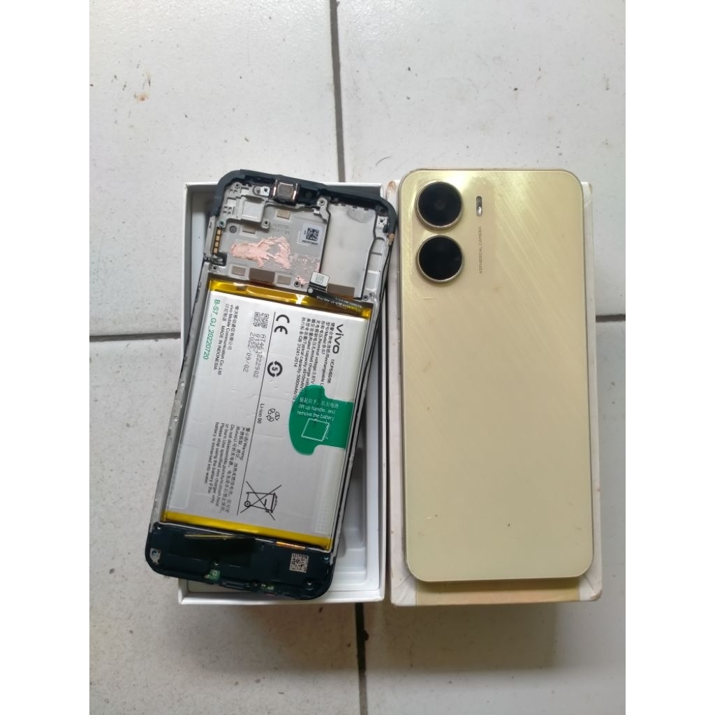 Vivo Y16 [ Frame+Batrai+LCD Original ]