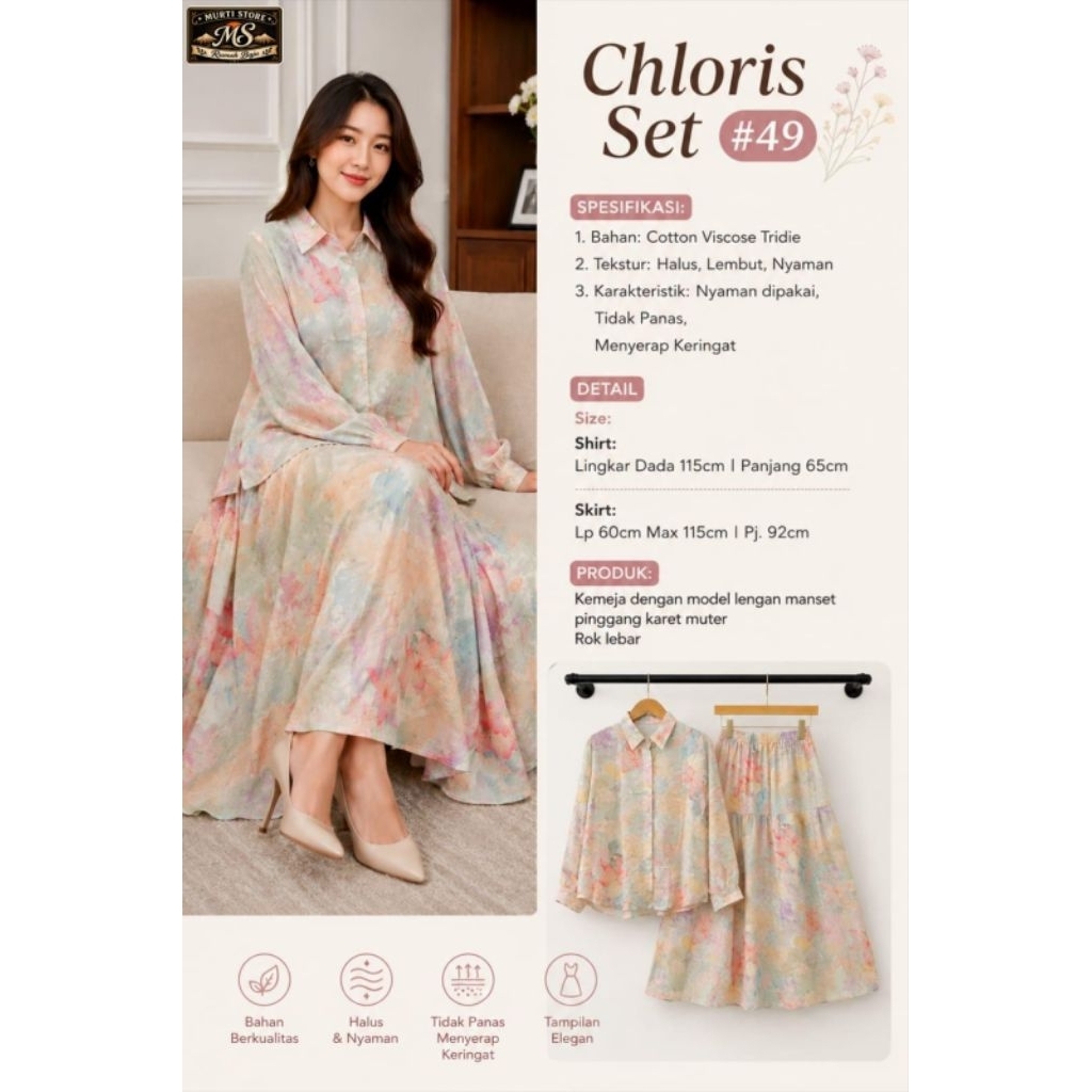 Chloris Set Cotton Viscose Tridi