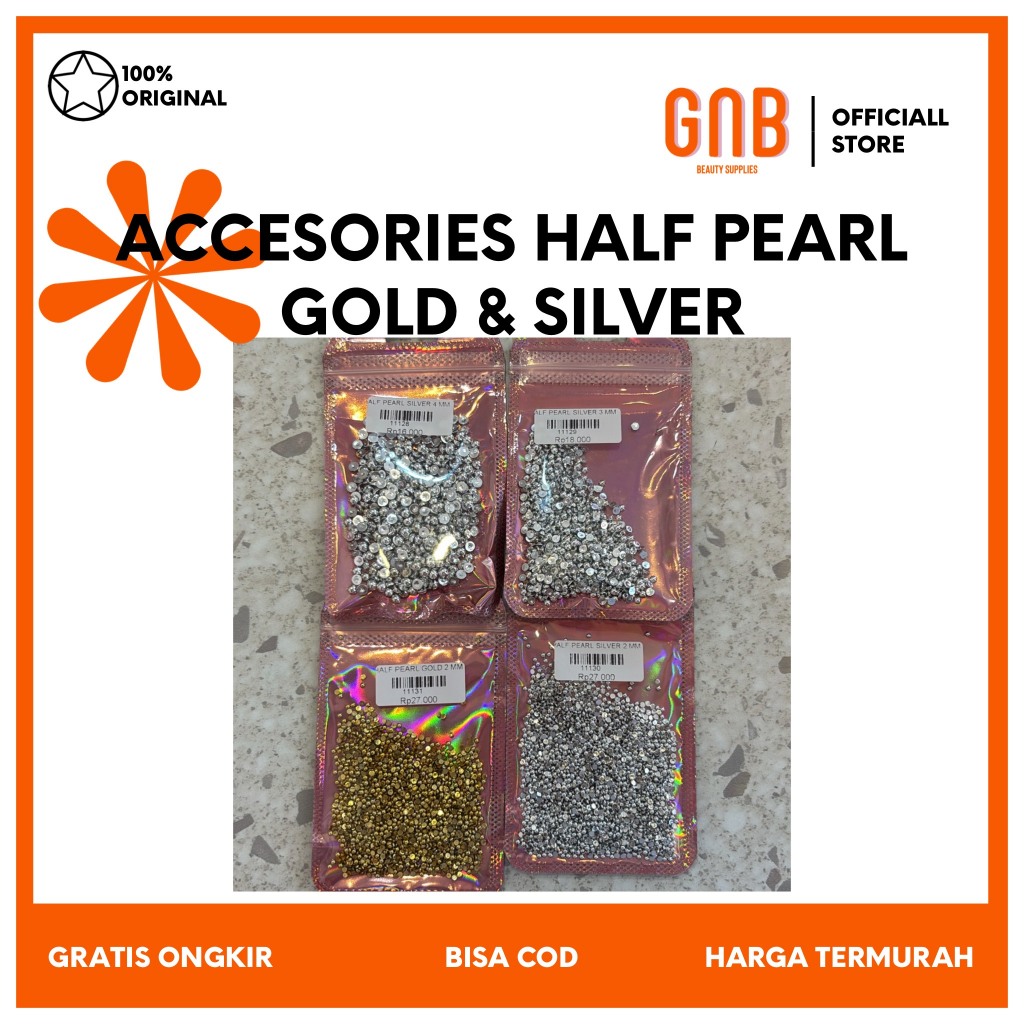 ACCESORIES HALF PEARL GOLD & SILVER